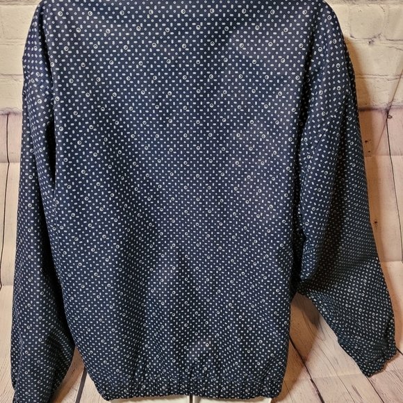 Women's Vintage Navy White IZOD zipper Jacket Size XL - Picture 6 of 6